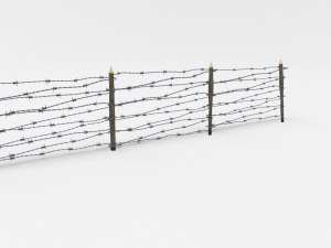 lowpoly barb wire obstacle 8 3D मॉडल