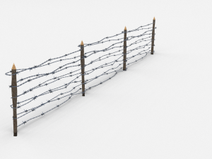 lowpoly barb wire obstacle 8 3D मॉडल
