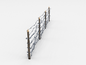 lowpoly barb wire obstacle 8 3D मॉडल