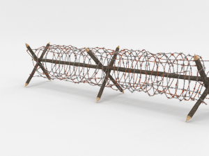 barb wire obstacle collection Modello 3D