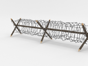 barb wire obstacle collection Modello 3D