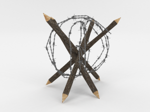 barb wire obstacle collection Modello 3D