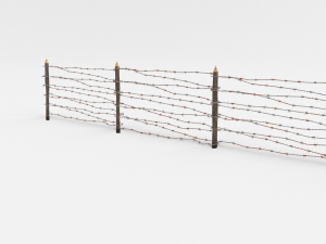 barb wire obstacle collection Modello 3D
