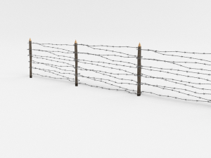barb wire obstacle collection Modello 3D