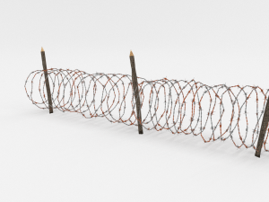 barb wire obstacle collection Modello 3D