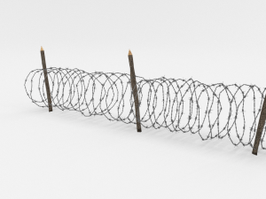 barb wire obstacle collection Modello 3D