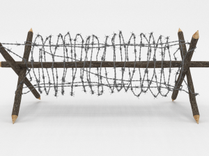 barb wire obstacle collection Modello 3D