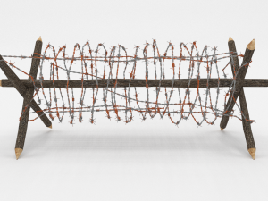barb wire obstacle collection Modello 3D