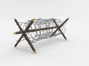 barb wire obstacle collection Modello 3D