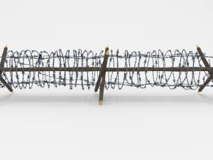 lowpoly barb wire obstacle collection 3D Model