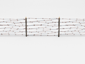 lowpoly barb wire obstacle collection Model 3D
