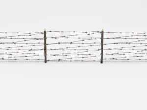 lowpoly barb wire obstacle collection 3D Model