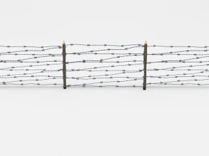 lowpoly barb wire obstacle collection 3D Model