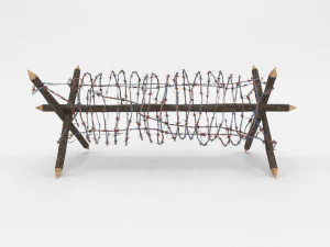 lowpoly barb wire obstacle collection 3D Model