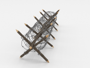 barb wire obstacle 11 3D Model