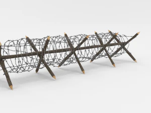 barb wire obstacle 11 3D Model
