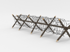 barb wire obstacle 11 3D Model