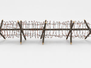 barb wire obstacle 12 3D मॉडल