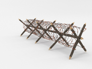 barb wire obstacle 12 3D Model