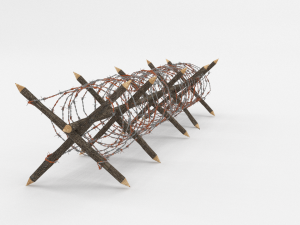 barb wire obstacle 12 3D Model