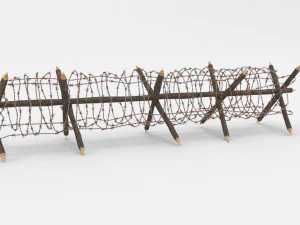 barb wire obstacle 12 3D Model