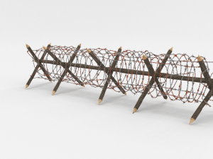 barb wire obstacle 12 3D Model