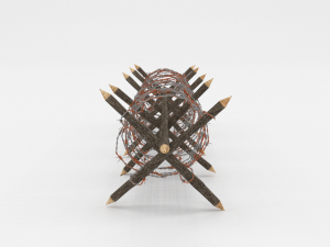 barb wire obstacle 12 3D Model