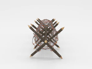 barb wire obstacle 12 3D Model