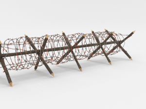 barb wire obstacle 12 3D Model