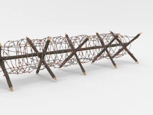 barb wire obstacle 12 3D Model