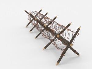 barb wire obstacle 12 3D Model