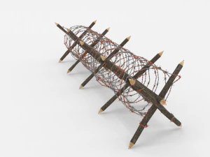 barb wire obstacle 12 3D Model