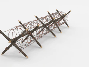 barb wire obstacle 12 3D Model