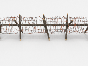 barb wire obstacle 12 3D Model