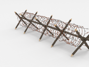 barb wire obstacle 12 3D Model
