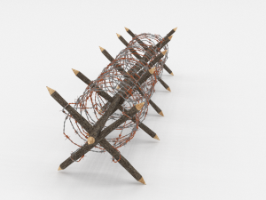 barb wire obstacle 12 3D Model