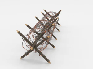 barb wire obstacle 12 3D Model