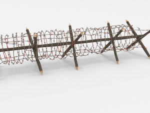 barb wire obstacle 12 3D Model