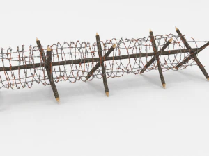 barb wire obstacle 12 3D Model