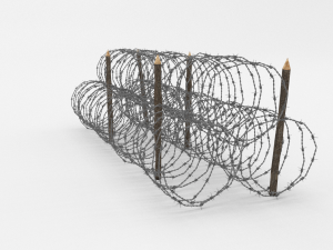 barb wire obstacle 13 3D Model