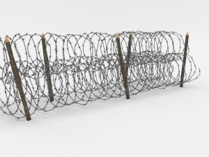 barb wire obstacle 13 3D Model