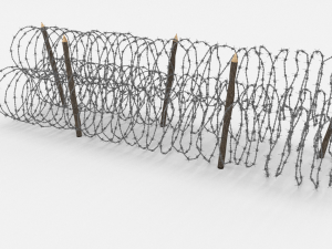 barb wire obstacle 13 3D Model