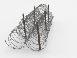 barb wire obstacle 13 3D Model