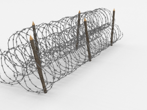 barb wire obstacle 13 3D Model