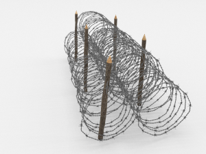 barb wire obstacle 13 3D Model