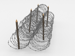 barb wire obstacle 13 3D Model
