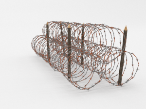 barb wire obstacle 14 3D 모델