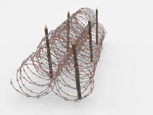 barb wire obstacle 14 3D Model