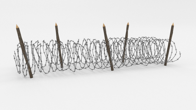 barb wire obstacle 15 3D Модель .c4d .max .obj .3ds .fbx .stl .blend 