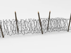 ostacolo del filo spinato 15 Modello 3D